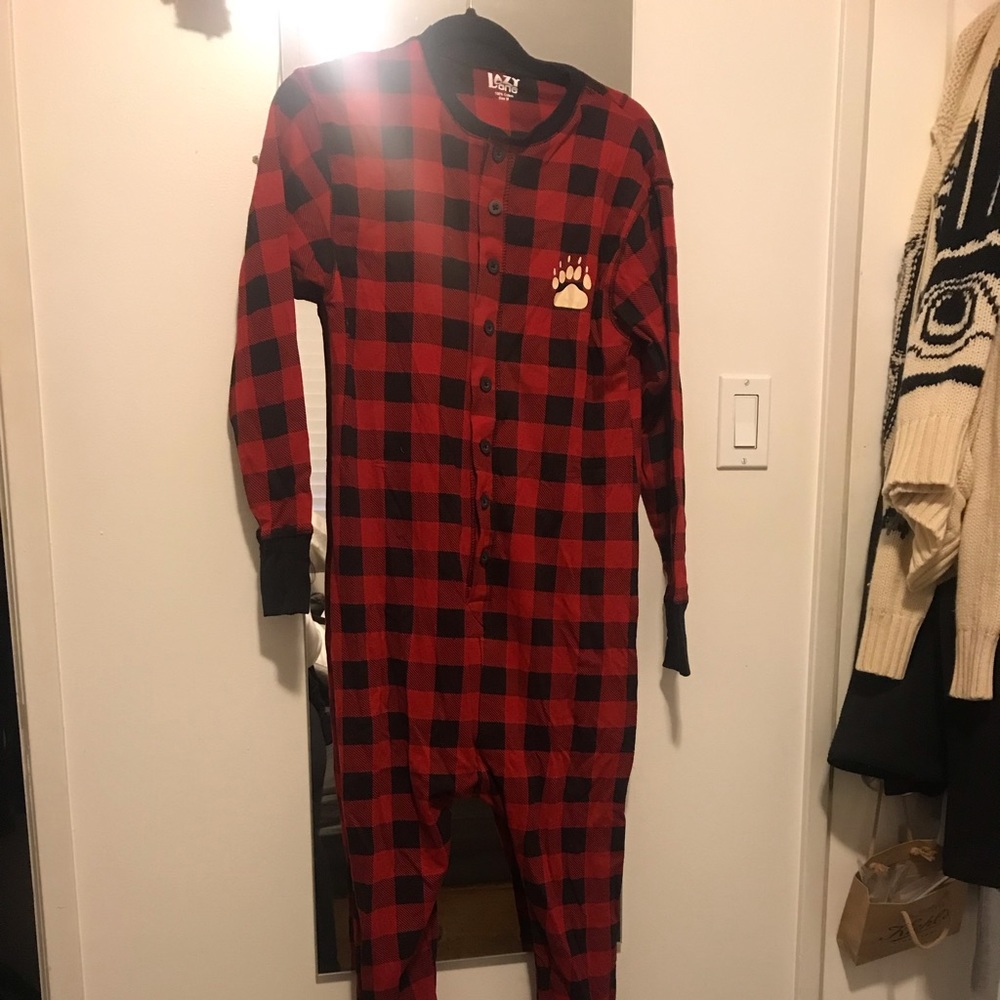 Plaid Bear Cheeks onesie